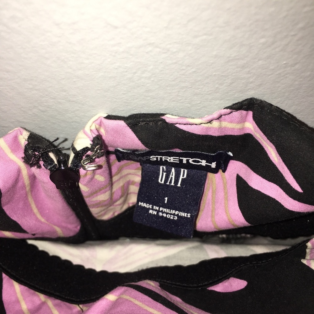 1 GAP Strapless Palm Tree Tropical Vacation Dress - Picture 5 of 5